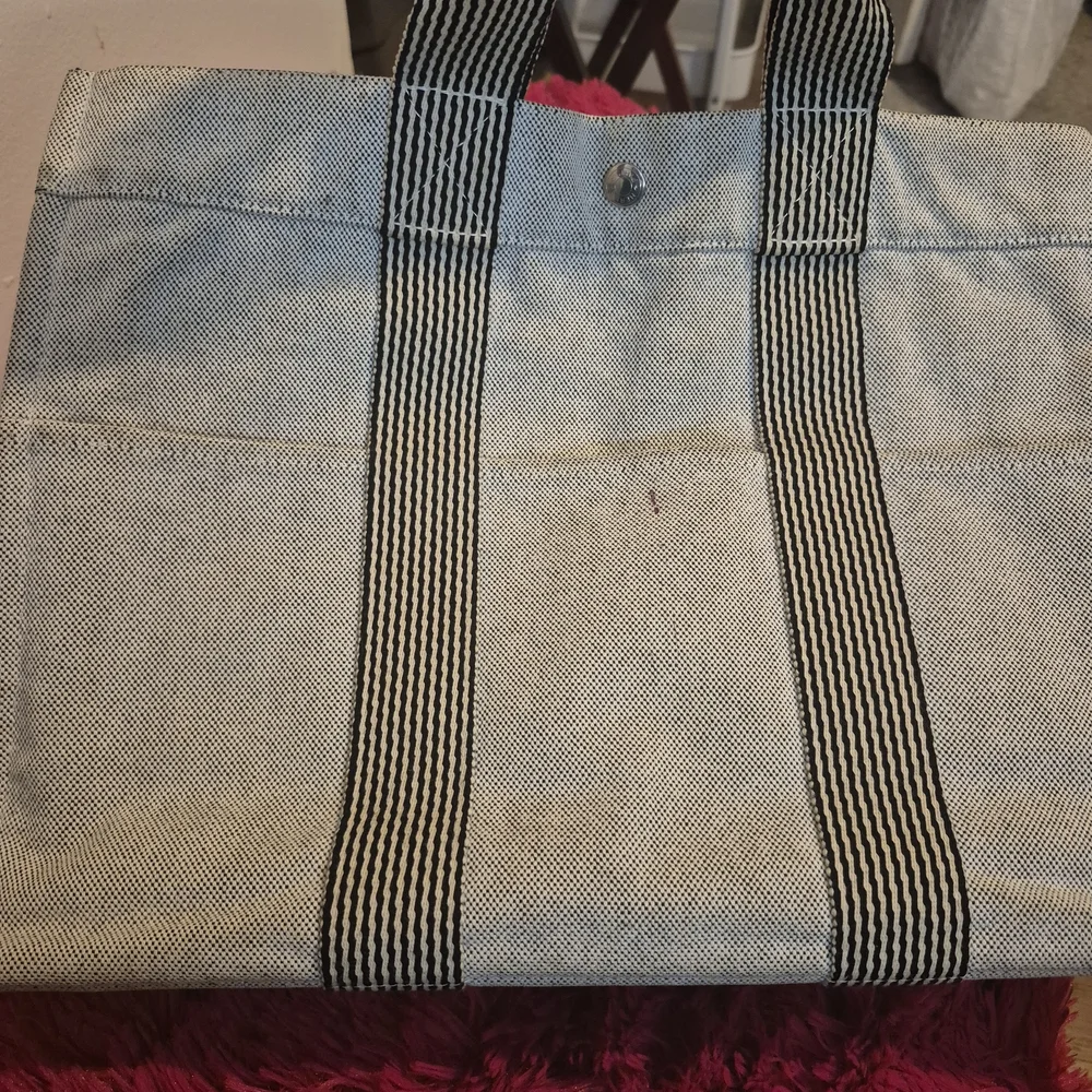 Hermes Gray Tote Bag